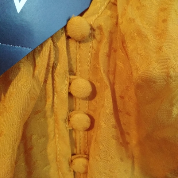 Ava & viv- ruffle long sleeve blouse-orange - Picture 4 of 7